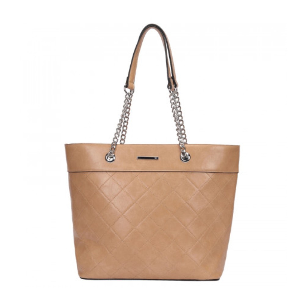 Imagem do produto Bolsa Shopping Bag Matellase com Alça Corrente Bege