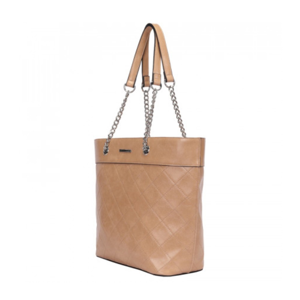 Imagem do produto Bolsa Shopping Bag Matellase com Alça Corrente Bege