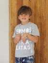 Camiseta Infantil Cinza Somos Todos Vira-Latas!  