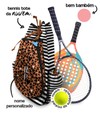 tennis tote raqueteira coleção fashion - corações