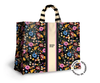 mini bag floral - preto