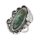 imagem do produto Anel - Leaf 100% Prata & Esmeralda | Ring – Leaf 100% Silver and Emerald