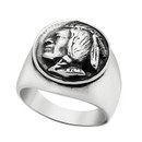 imagem do produto Anel - Indian Head 100% Prata | Ring – Indian Head Silver