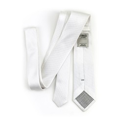 Gravata Slim de Seda - Classic Silk Off-White