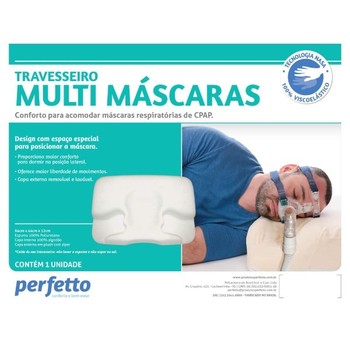 Travesseiro viscoelástico para CPAP multi mascara
