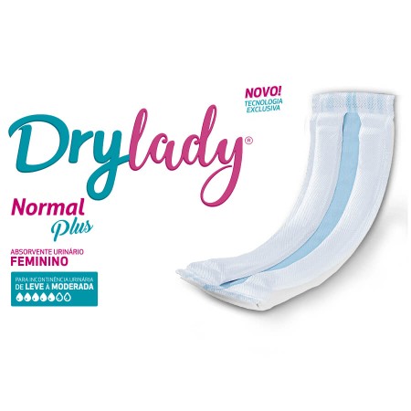 Absorvente Feminino para Incontinência Urinária DryLady com Gel - 8 unidades