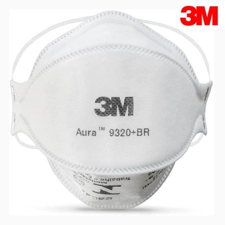 Kit Máscara 3M Aura 9320+BR Descartável Profissional de Proteção Respiratória N95 PFF2 - 10 Unidades