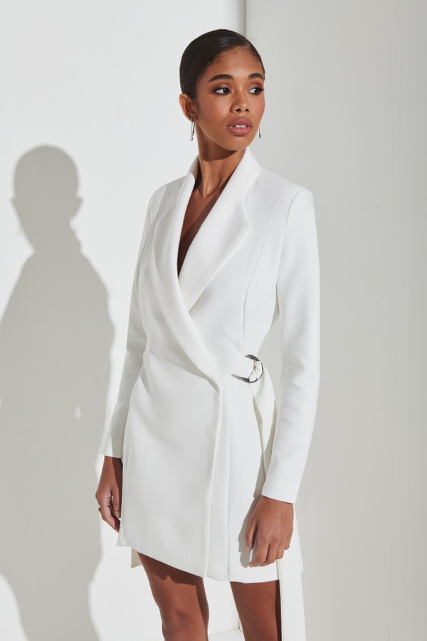 Foto do produto Blazer Vestido Cannes Off-White | Cannes Blazer Dress Off-White