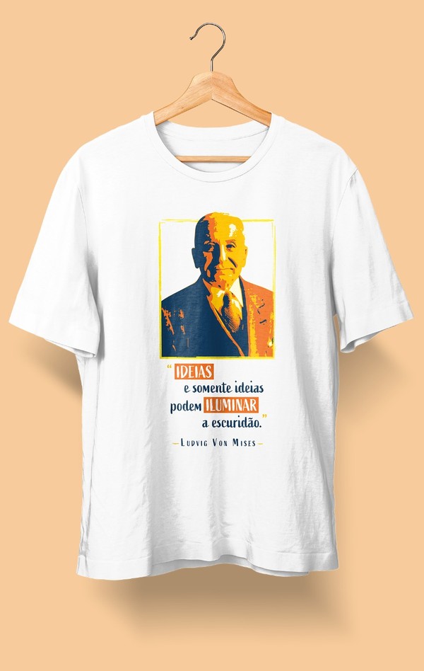 Foto do produto Camiseta Ludwig Von Mises Branca (Feminina)