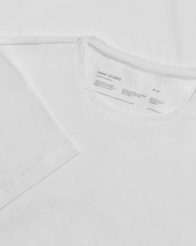 Foto do produto Camiseta Algodão Peruano Branca
