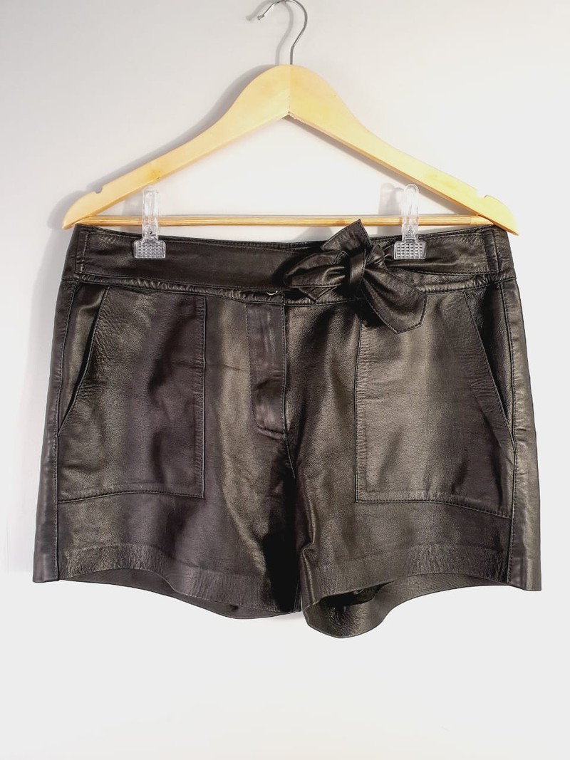 Shorts Tannerie couro
