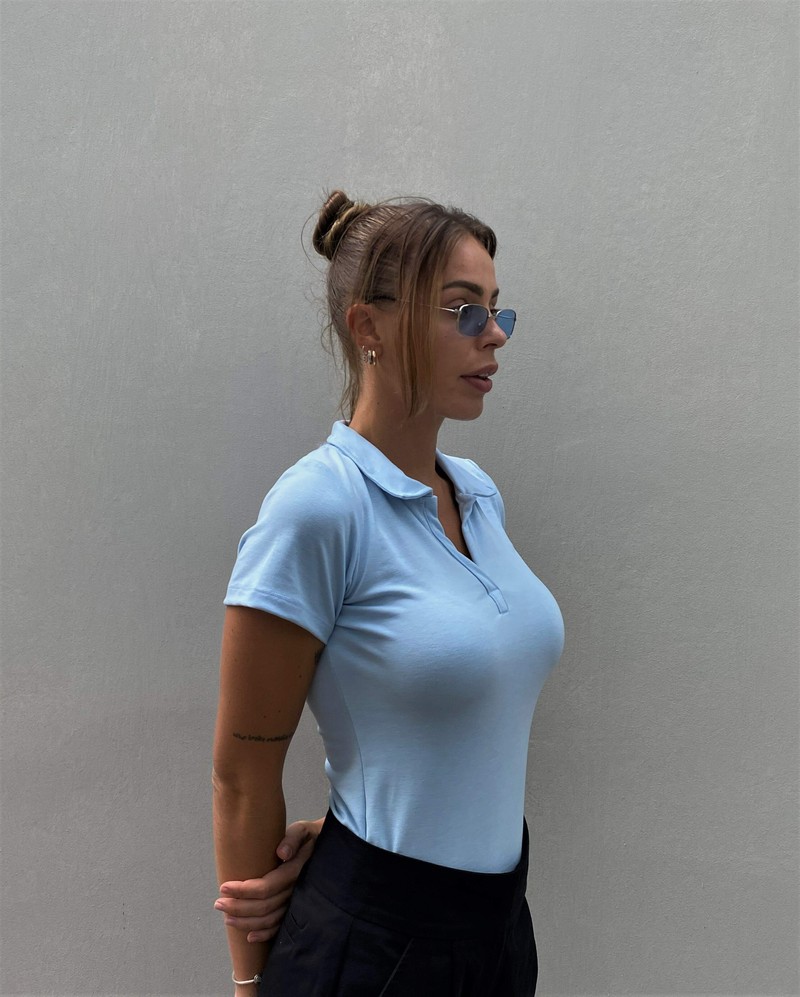 T-SHIRT POLO - BABY BLUE