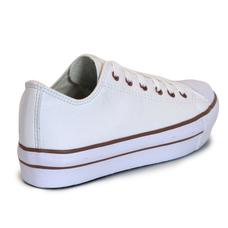 Tênis Tag Shoes Pespontado Flatform Branco
