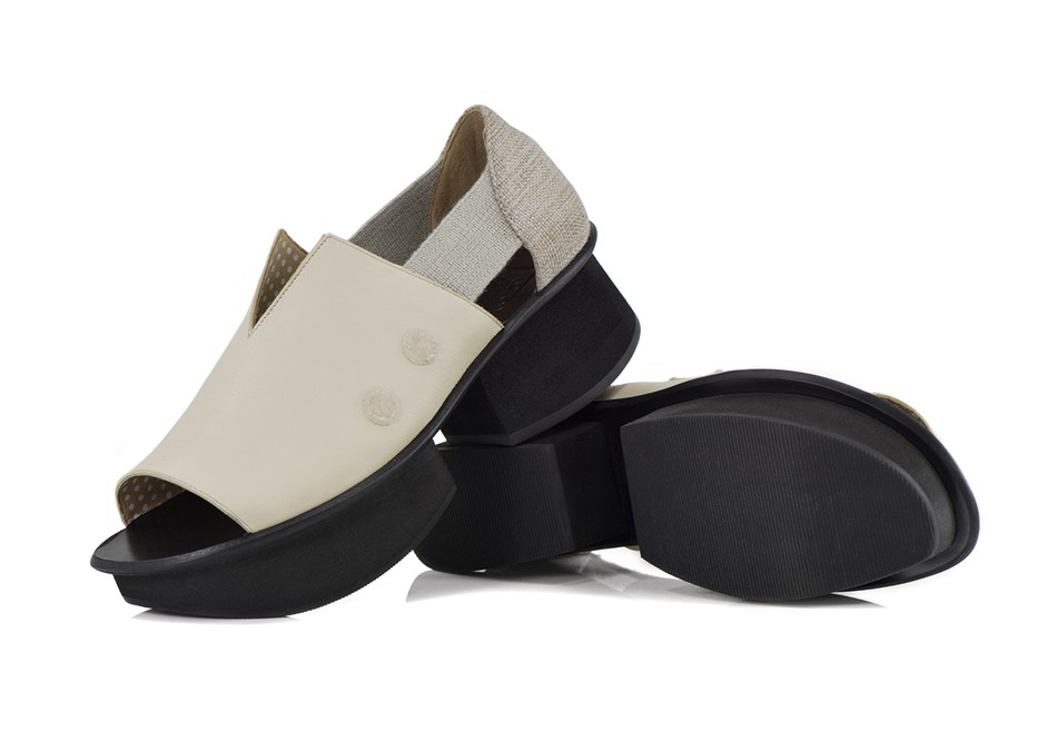 Sandália Plataforma Origami Platoo Aveia + Acessórios|Origami Platoo  Sandal Oatmeal + Accessories