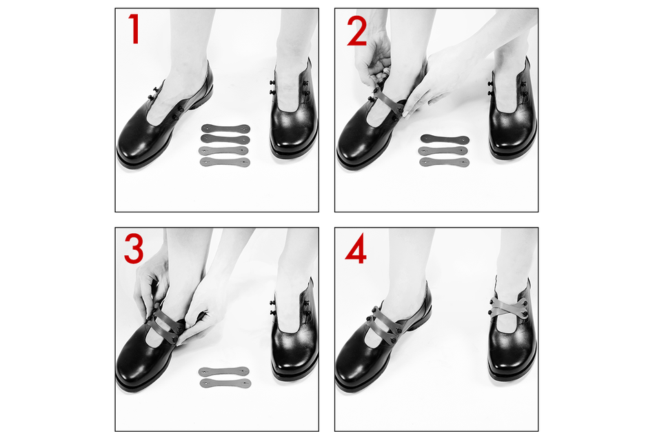 Sapato Doys Baixo Preto + Acessórios|Doys Black + Accessories