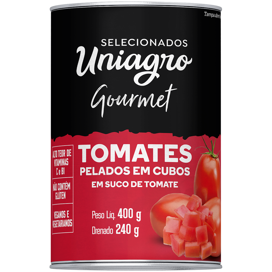Tomates pelados em cubos 240g