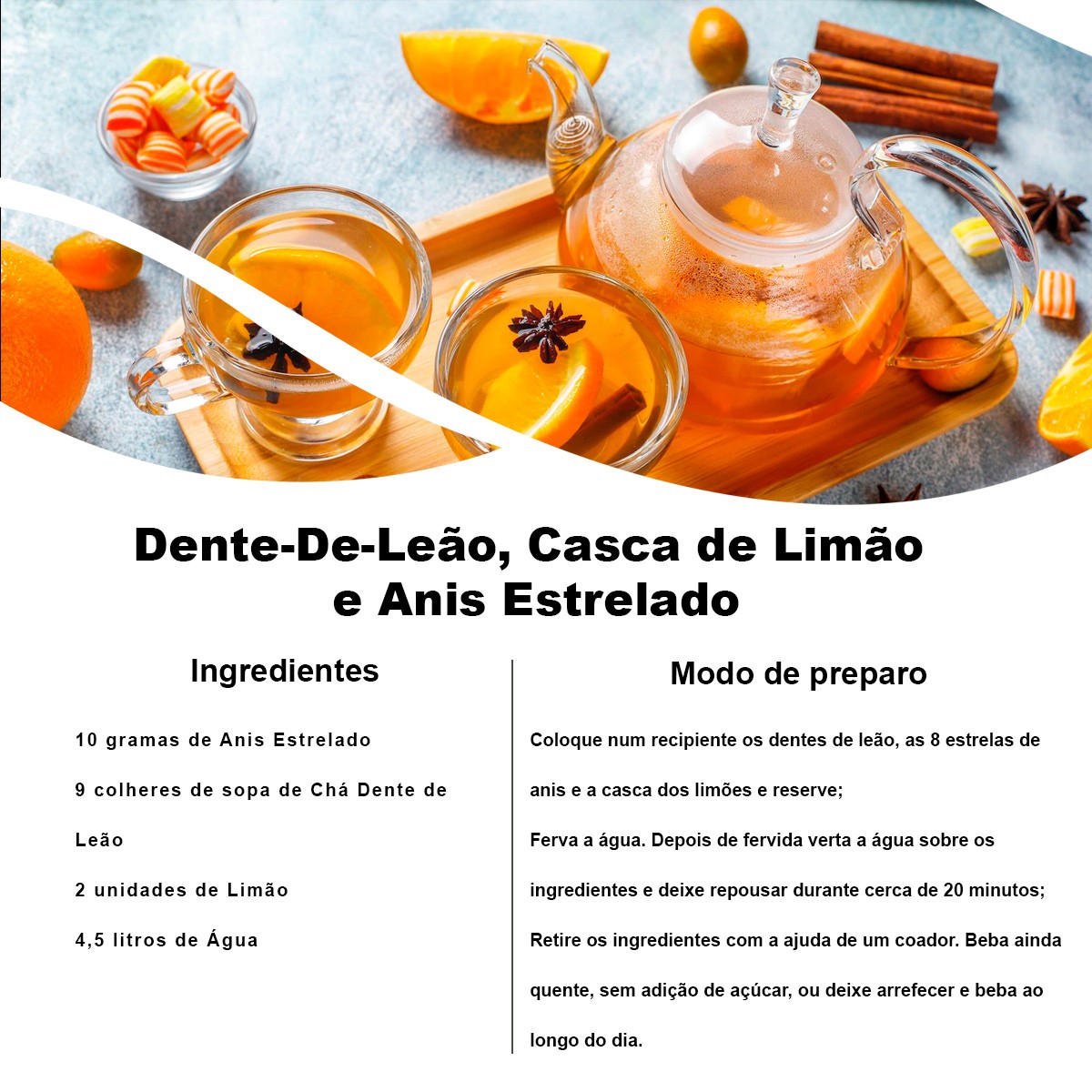 Chá de Dente de Leão - Taraxacum officinale Weber - 100g