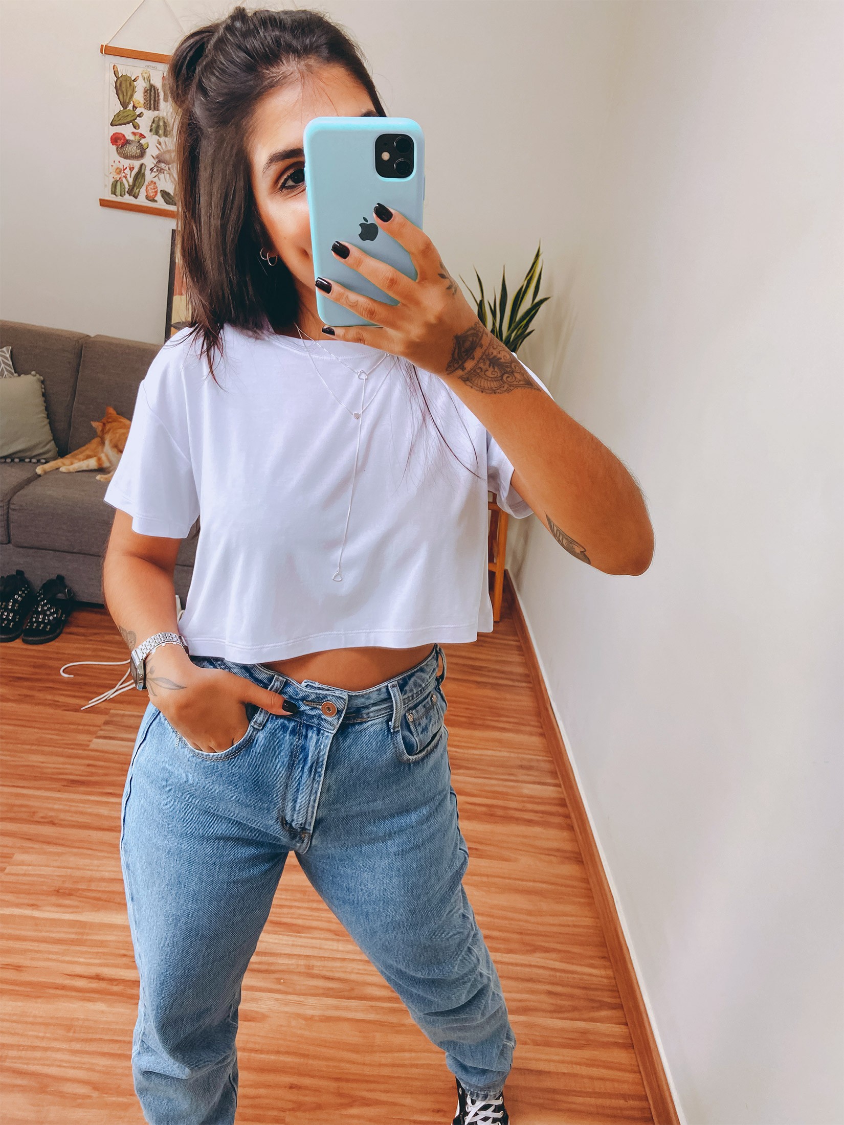 CROPPED BASIC ALL WHITE