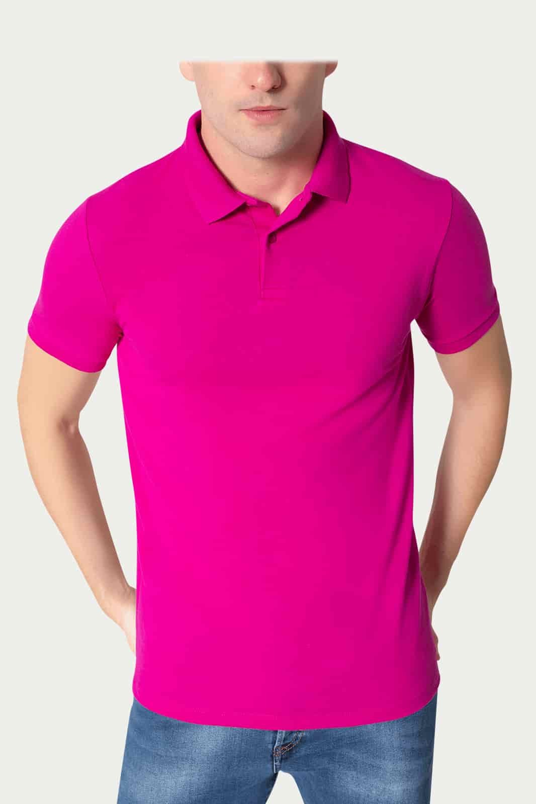 Camisa Masculina Gola Polo Pink