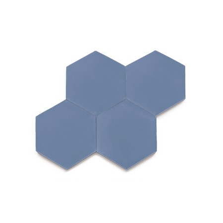 Ladrilho Hidráulico Ladrilar Hexagonal Azul Ultramar 15x17