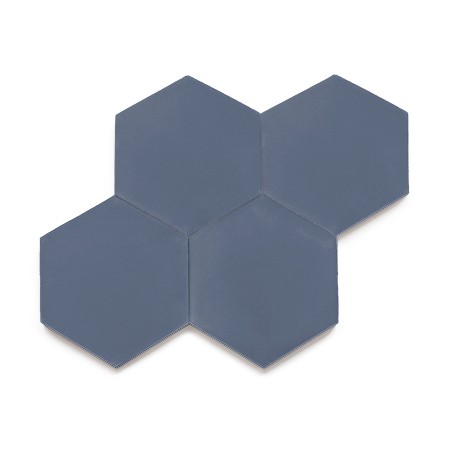 Ladrilho Hidráulico Ladrilar Hexagonal Azul Escuro 20x23